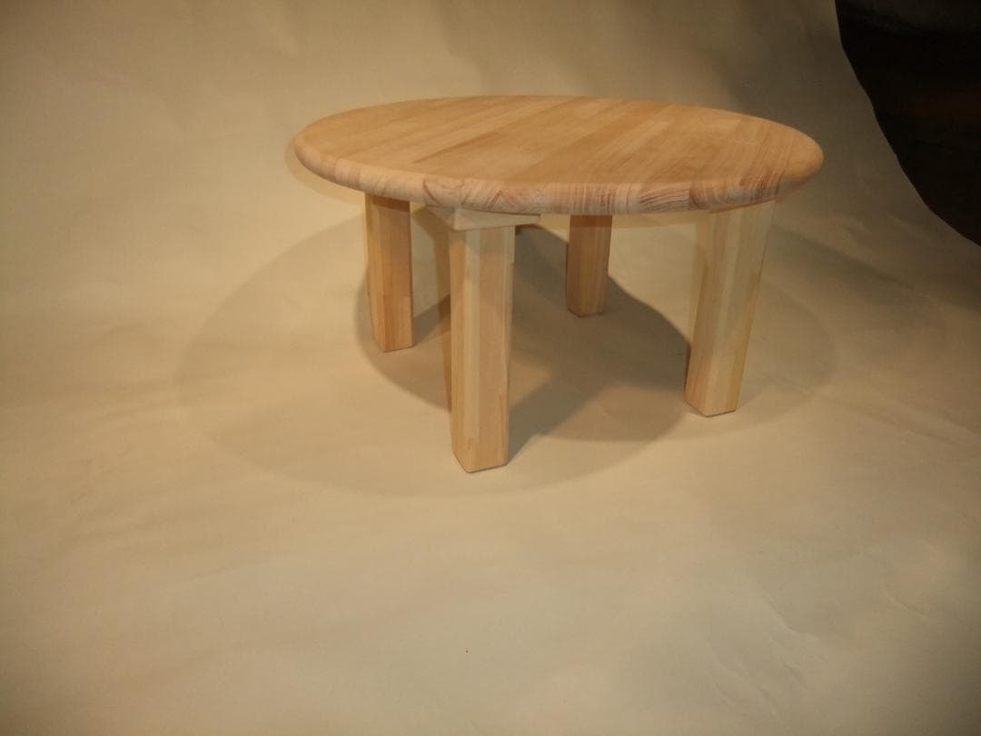 無垢パイン材丸テーブル★天然木★おしゃれな座卓★パイン材★ちゃぶ台★丸テーブル③