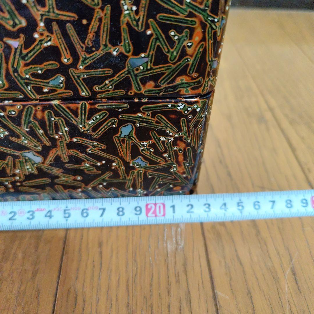 古代若狭塗　重箱5段蓋2枚台付き