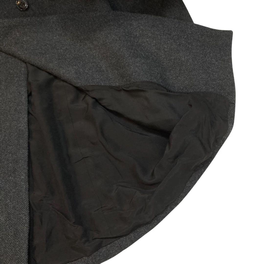 COMOLI、ウールヘリンボーンダブルチェスターコート、サイズ２