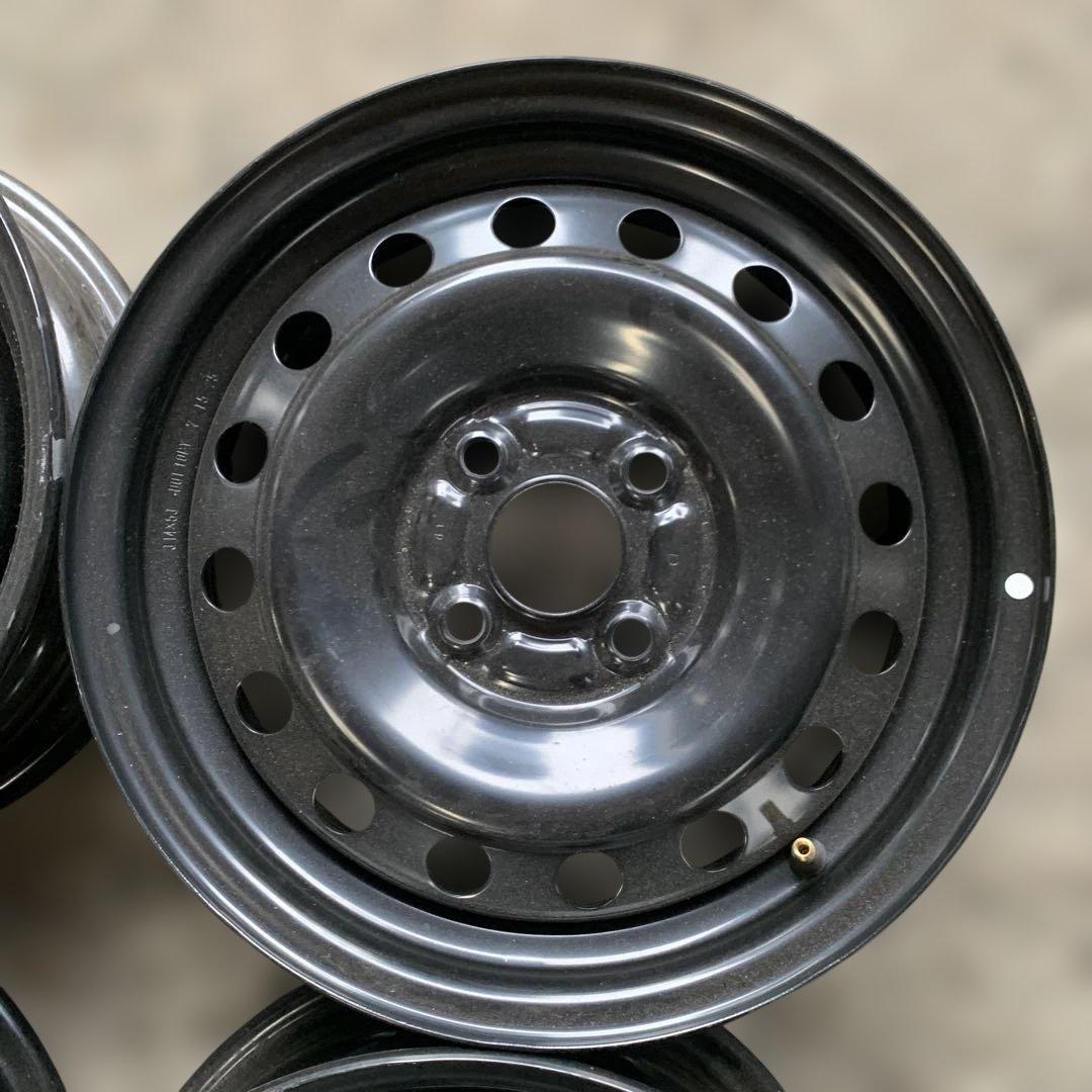 新車外し　スチールホイール 14インチ 5J （青818）