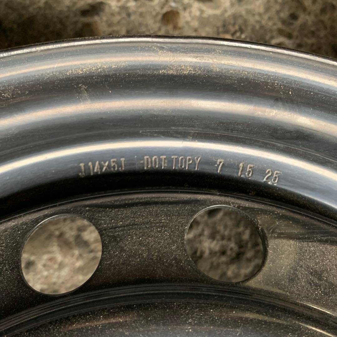 新車外し　スチールホイール 14インチ 5J （青818）