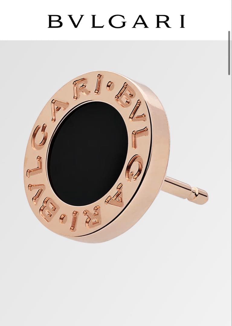 ブルガリ・ブルガリ シングルピアス k18 オニキス