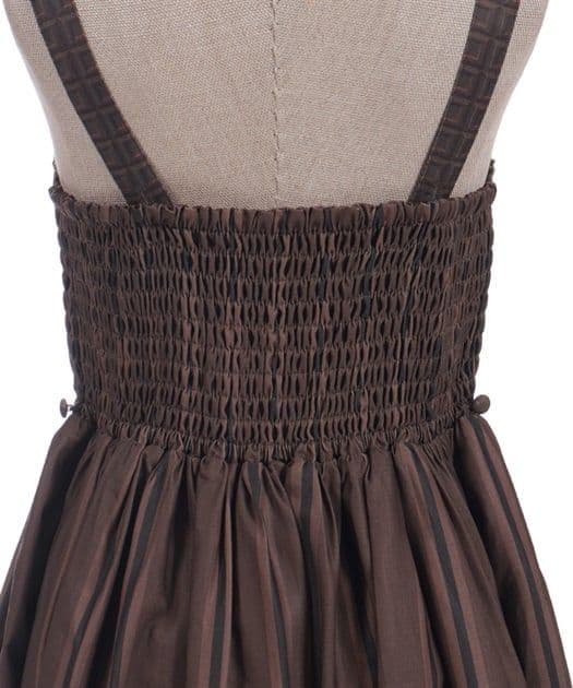 Chalmiere シャルミエール ボンボンショコラ柄ジャンパースカート 茶