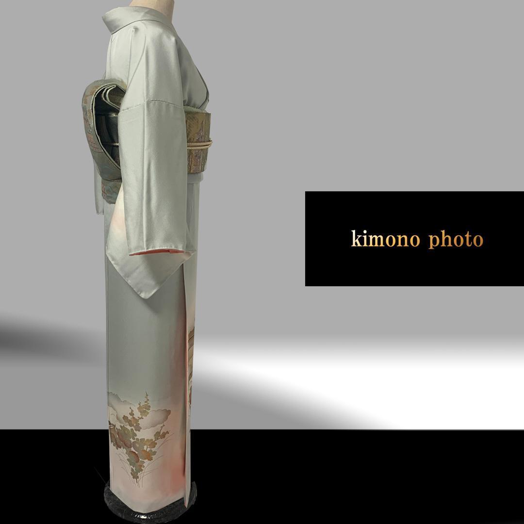 【新品、未使用】正絹【極上逸品】トールサイズ【金彩手描き友禅】訪問着フルセット