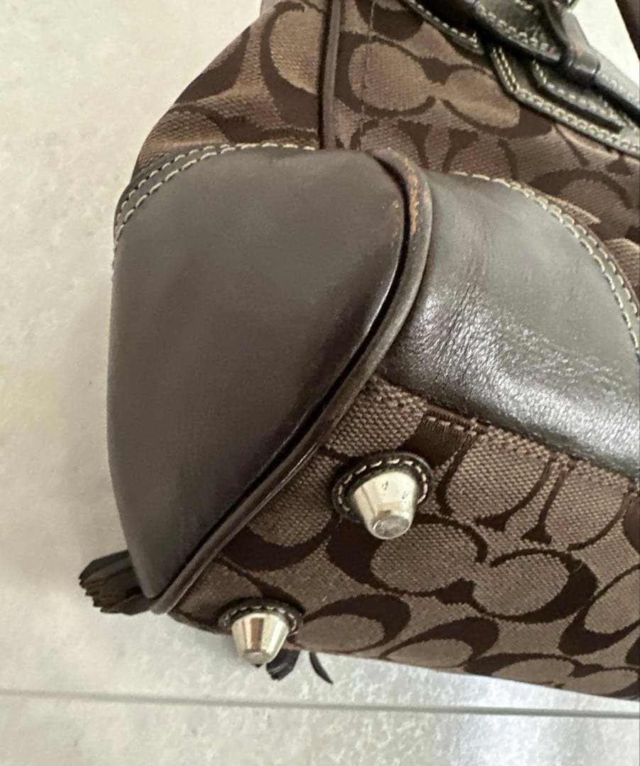 COACH コーチ トートバッグ ショルダー シグネチャー キャンバス レザー