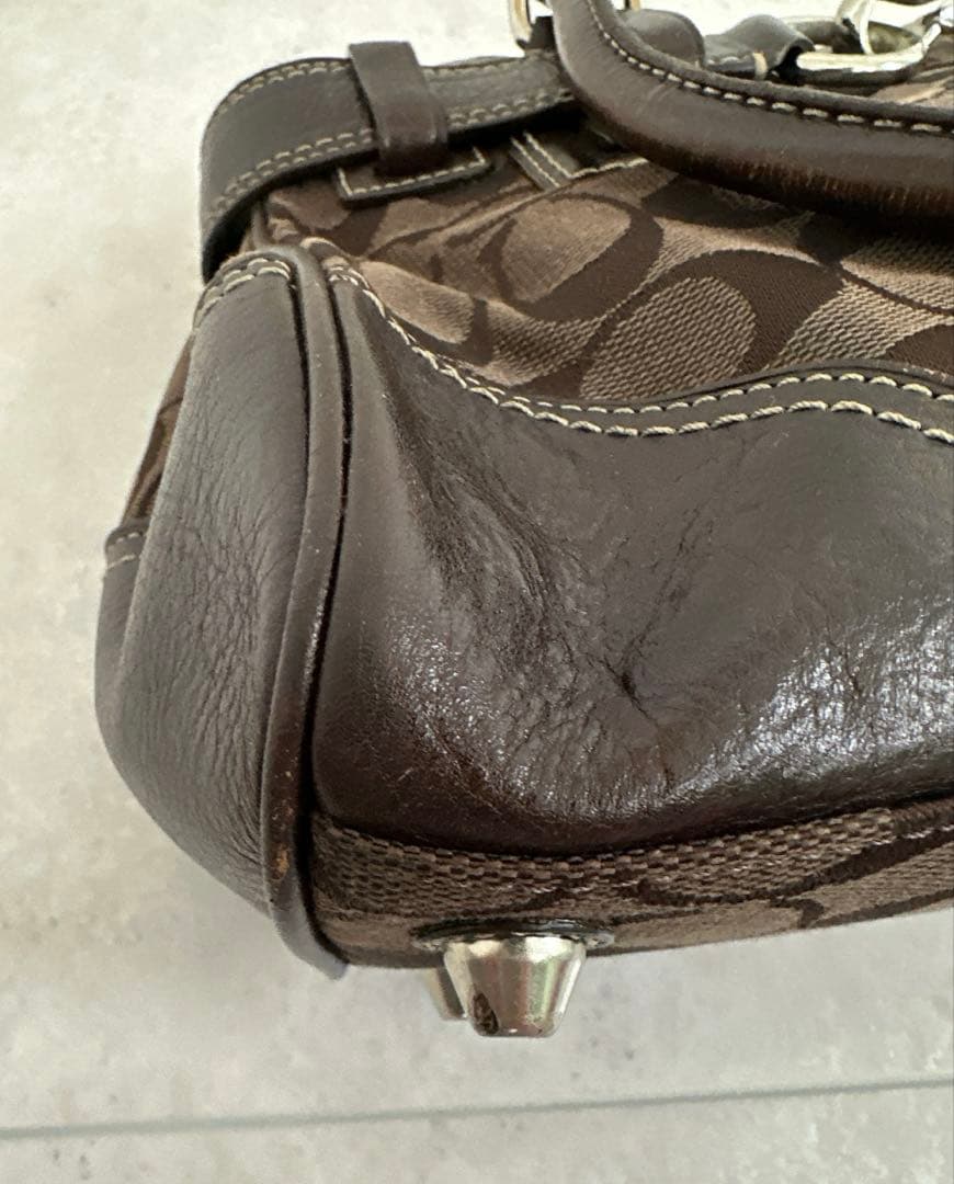 COACH コーチ トートバッグ ショルダー シグネチャー キャンバス レザー