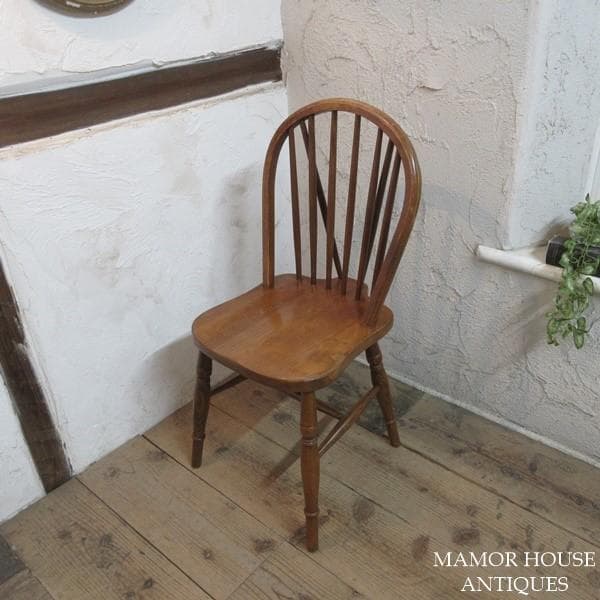 イギリス直輸入 アンティーク 家具 キッチンチェア 2脚セット 4751e