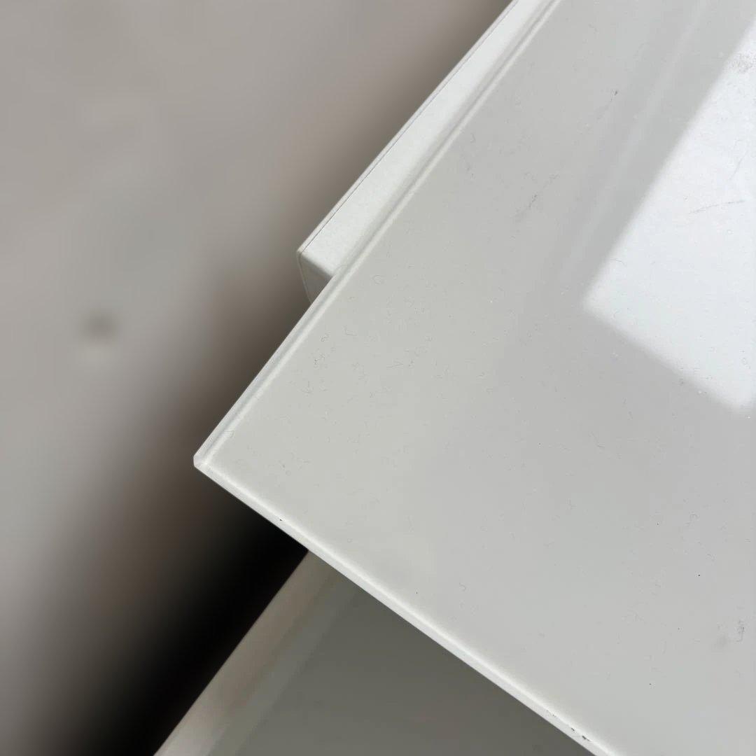 IKEAイケア ベストー キャビネット ホワイト ガラス天板付き 引取歓迎