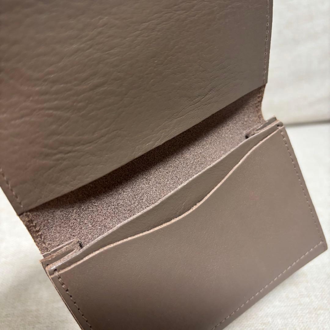 IL BISONTE グレージュ名刺入れ オリジナル袋付き