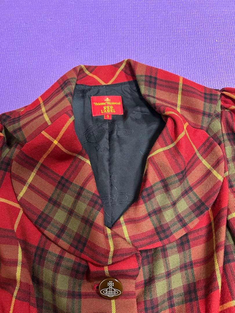 Vivienne Westwoodチェック柄 テーラードジャケット