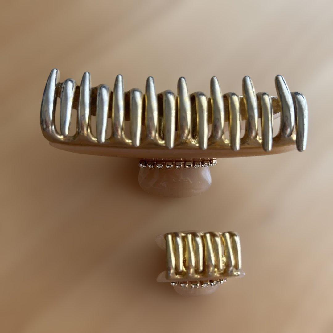 acca アッカ ヘアクリップ M・Sセット ベージュ ニューコラーナ