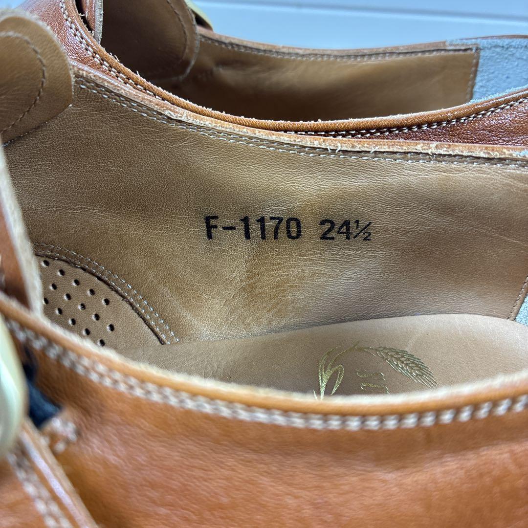 【極美品】スコッチグレイン 栃木レザー ダブルモンクストラップ 24 1/2