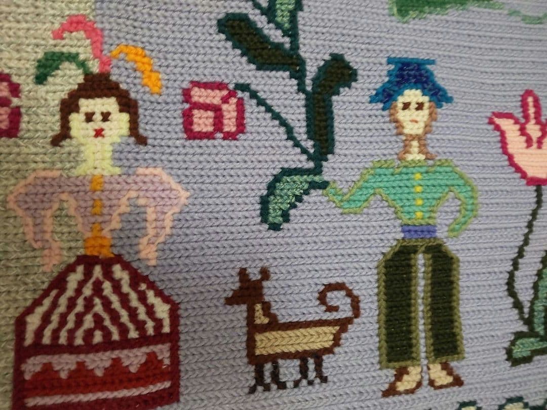 フランスアンティーク 刺繍 壁飾り ハンドステッチ タペストリー ポスター# 2