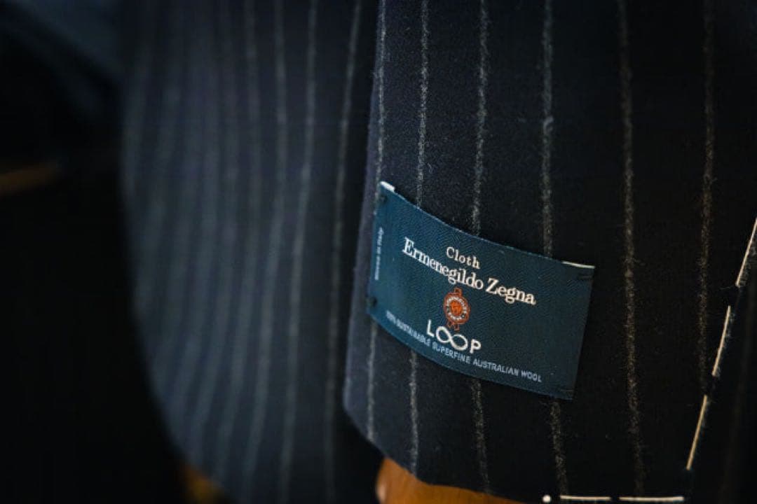 BEAMS F / Zegna チョーク ストライプ スーツ