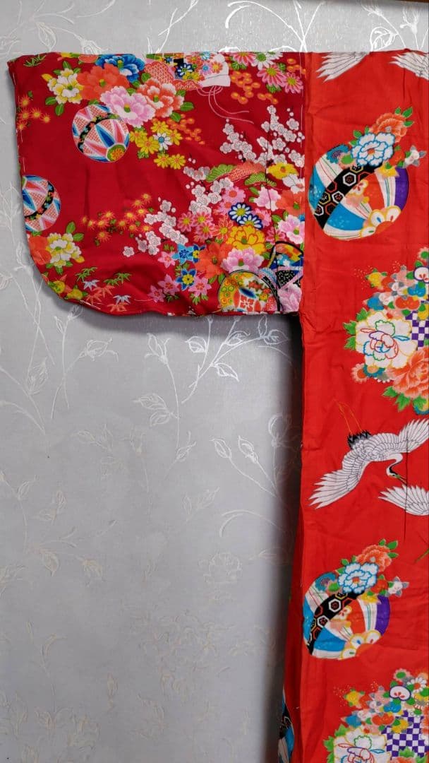 RK523アンティーク子供着物めちゃくちゃ綺麗着丈125センチ裄丈63長襦袢