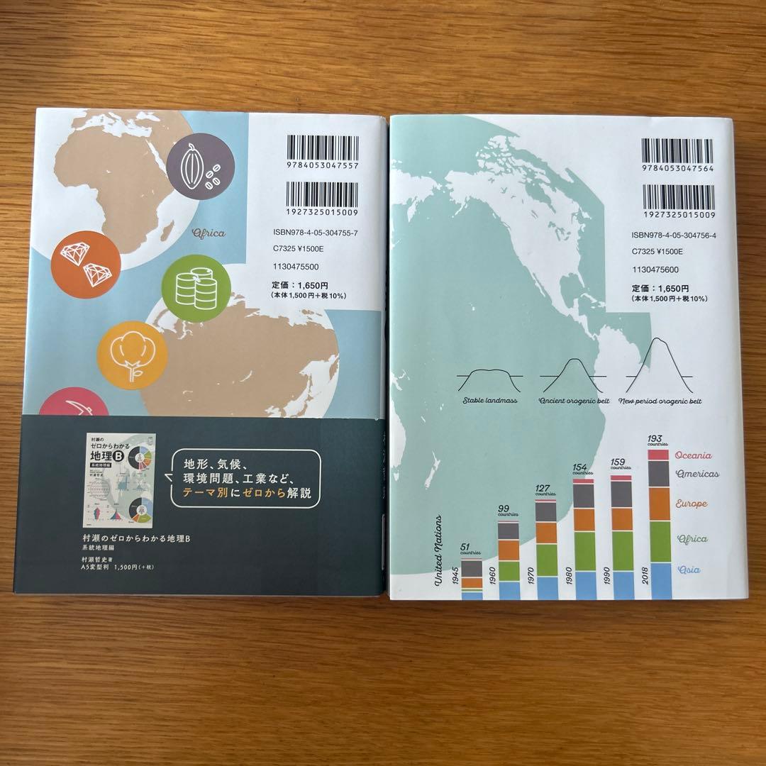 村瀬のゼロからわかる地理B 地誌編/系統地理編2冊セット