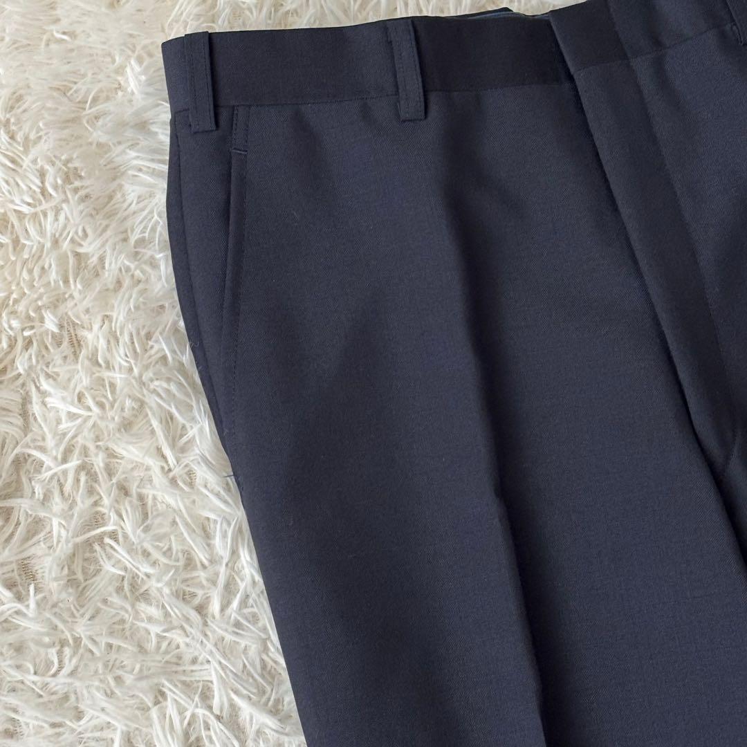 美品✨バーバリー 金ボタン 紺ブレ モヘア ダブルブレスト スーツ ネイビー M