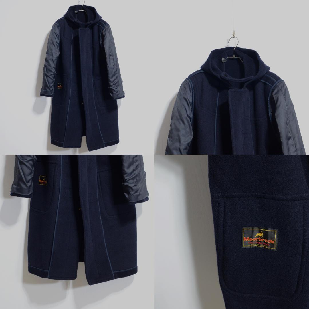 超貴重極上品　ムーアブルック製 カットパイル ダッフルコート M ネイビー