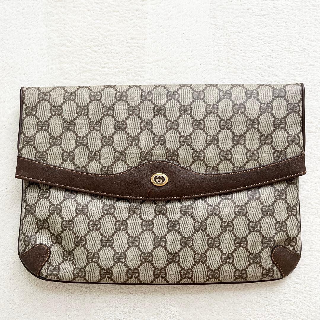 【美品✨】GUCCI グッチ ヴィンテージ セカンドバッグ インターロッキング