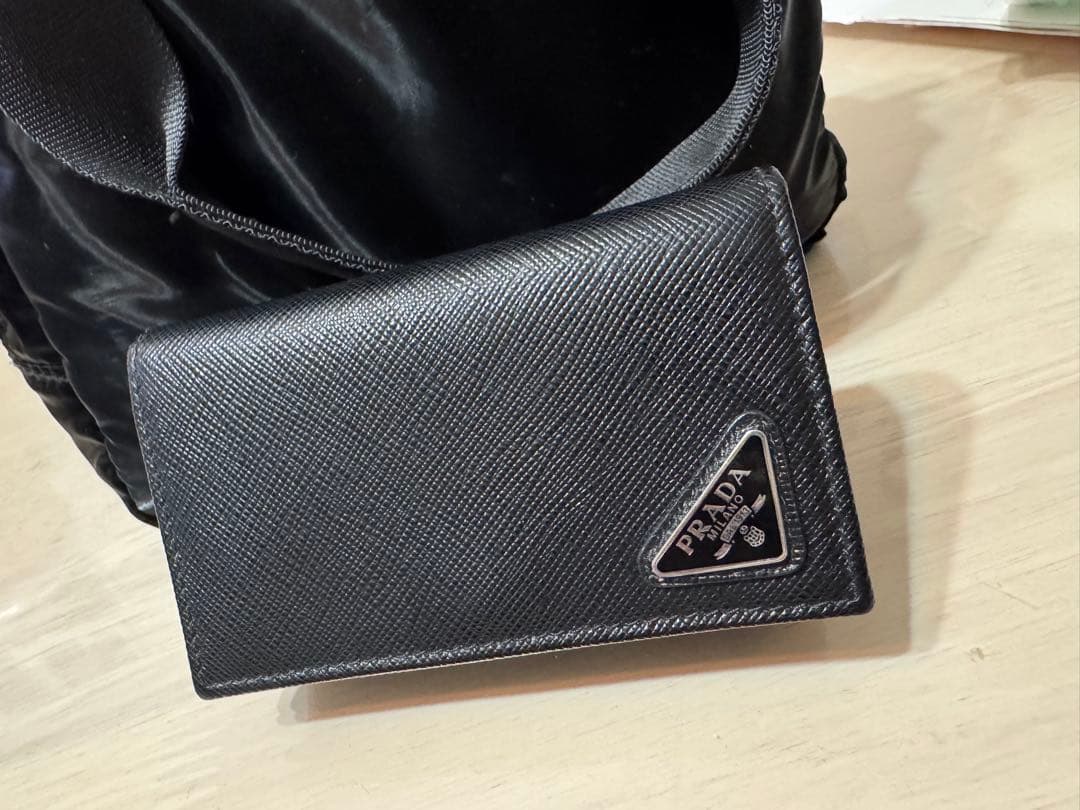 PRADA サフィアーノレザー 名刺入れ ブラック