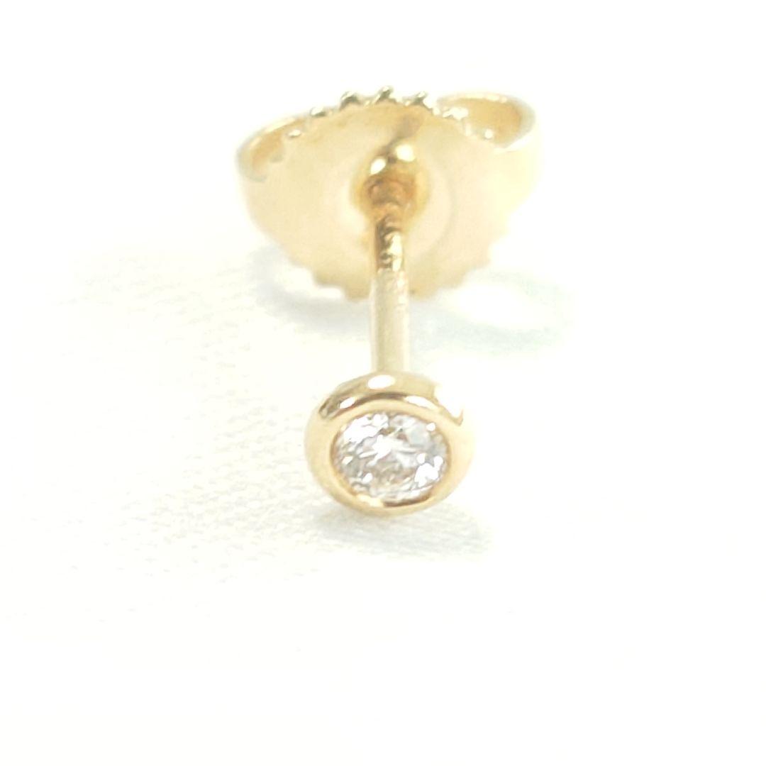 【極美品】ティファニー K18 バイザヤード ダイヤ ピアス 片耳用 6567