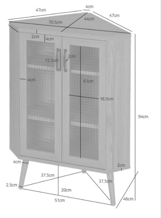 【引き取り限定】コーナーキャビネット　収納棚　コーナーラック　棚の高さ調整可能