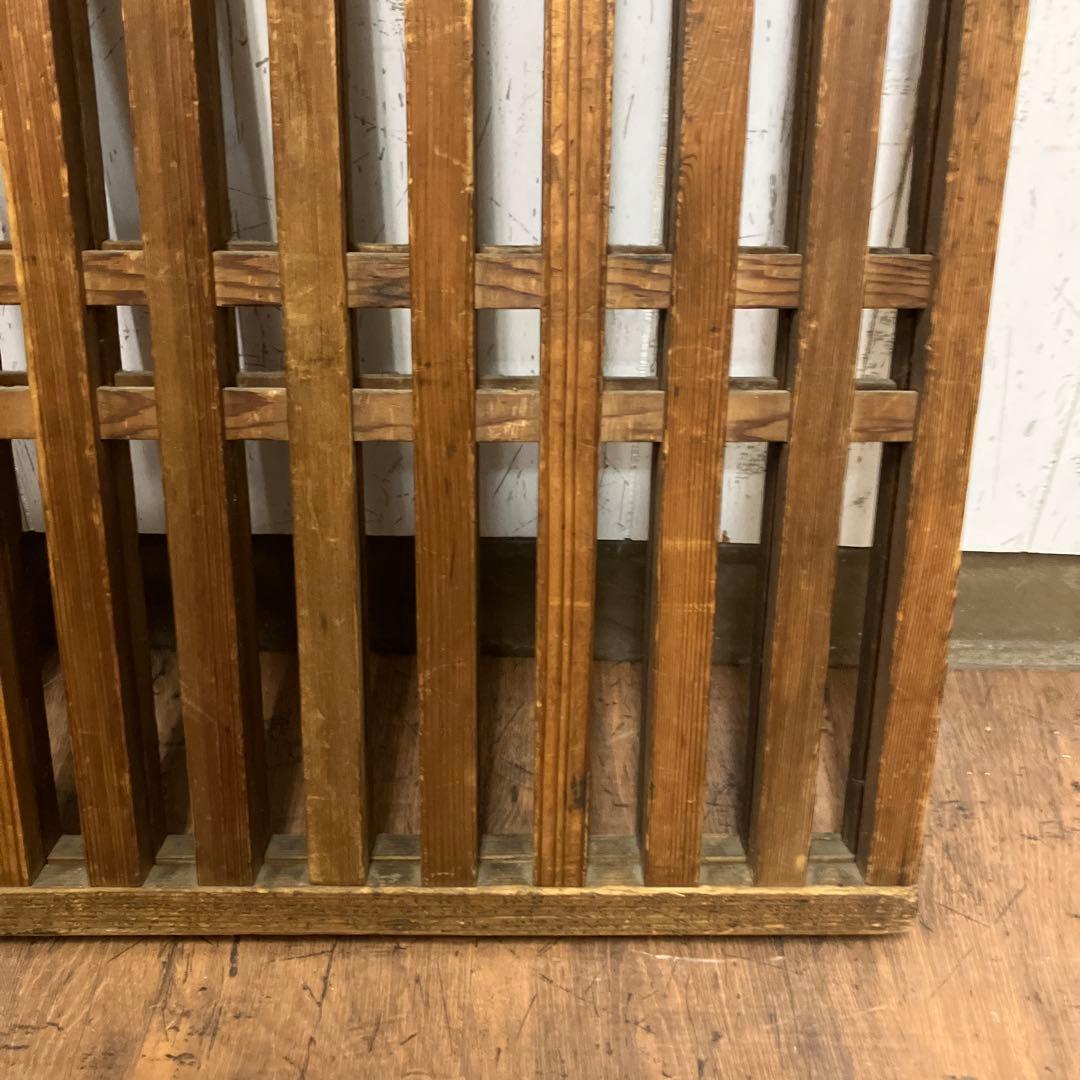 B-2 昭和レトロ 木製 帳場囲い 帳場格子 折りたたみ式 フェンス 間仕切り