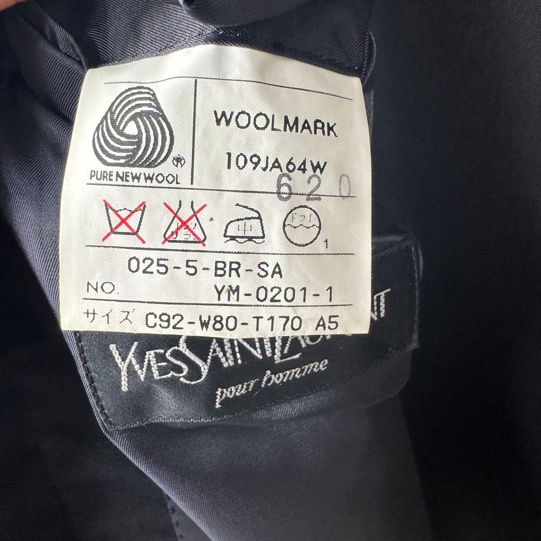 イヴサンローラン r9 ダブルスーツ セットアップ ブラック L