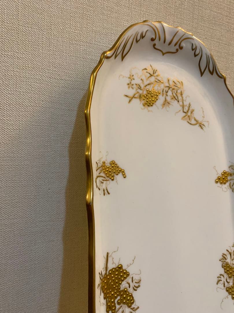 Hammersley ハマースレイ金彩盛絵　葡萄　豪華　バスケット、トレイ