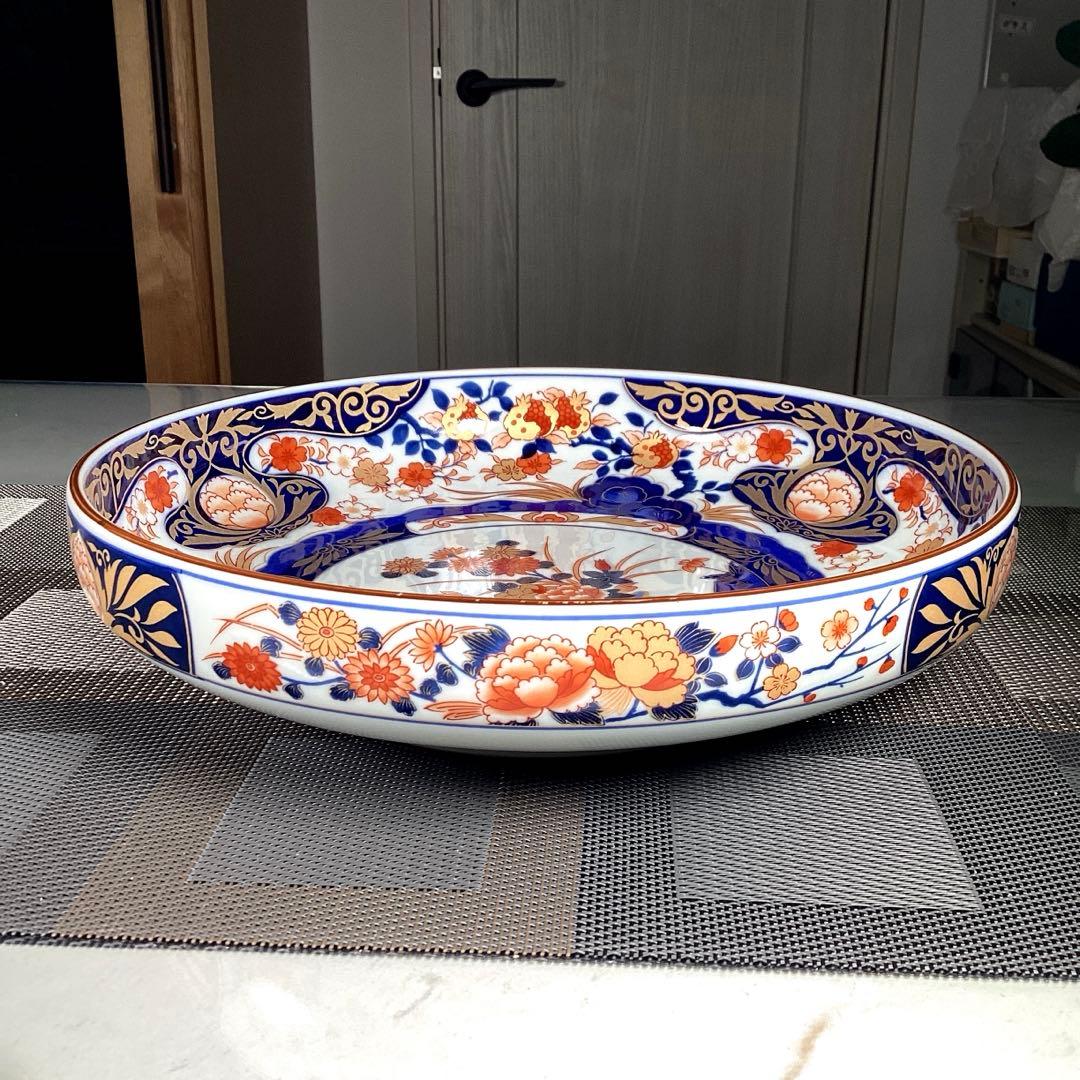 前畑陶器　『角福』　金彩　大鉢　(浅鉢)