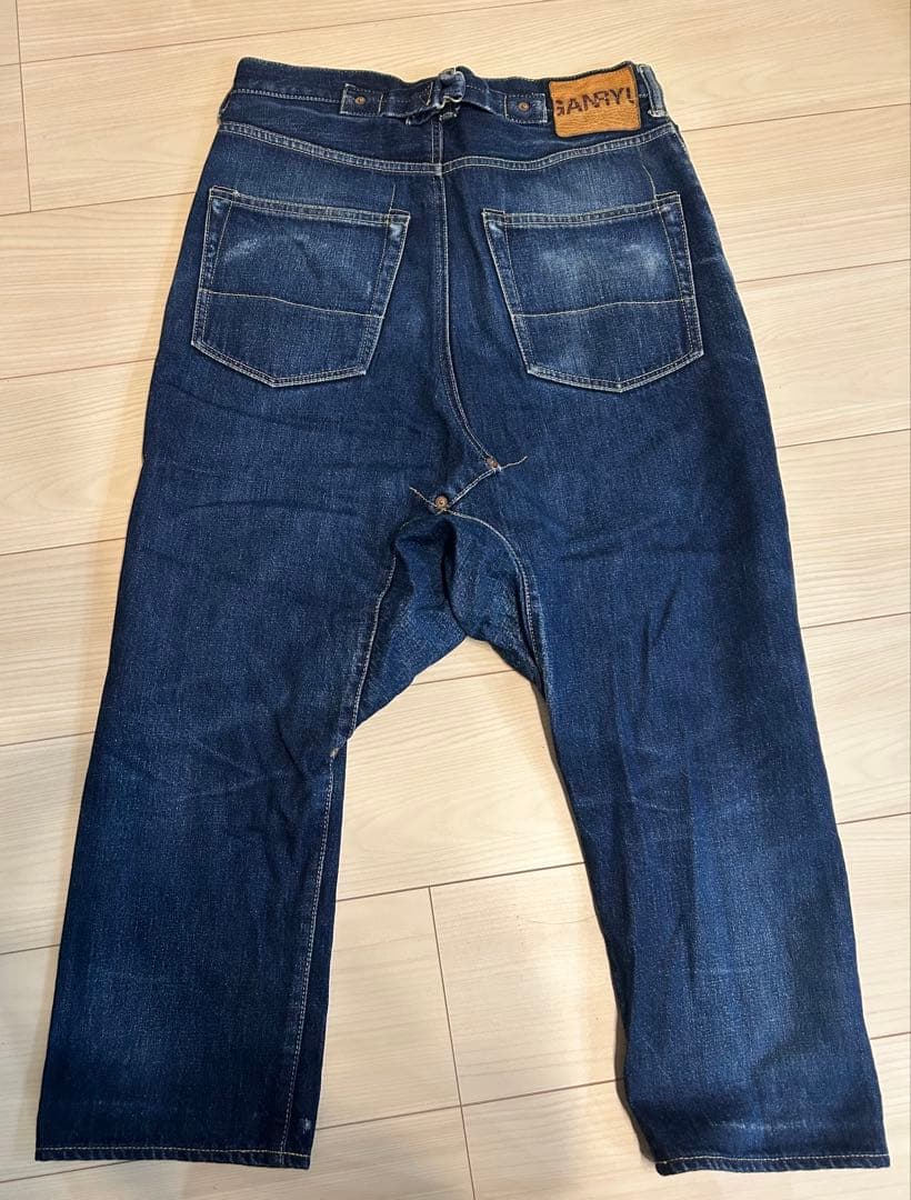 最終値下げ ganryu ガンリュウ デニムサルエル