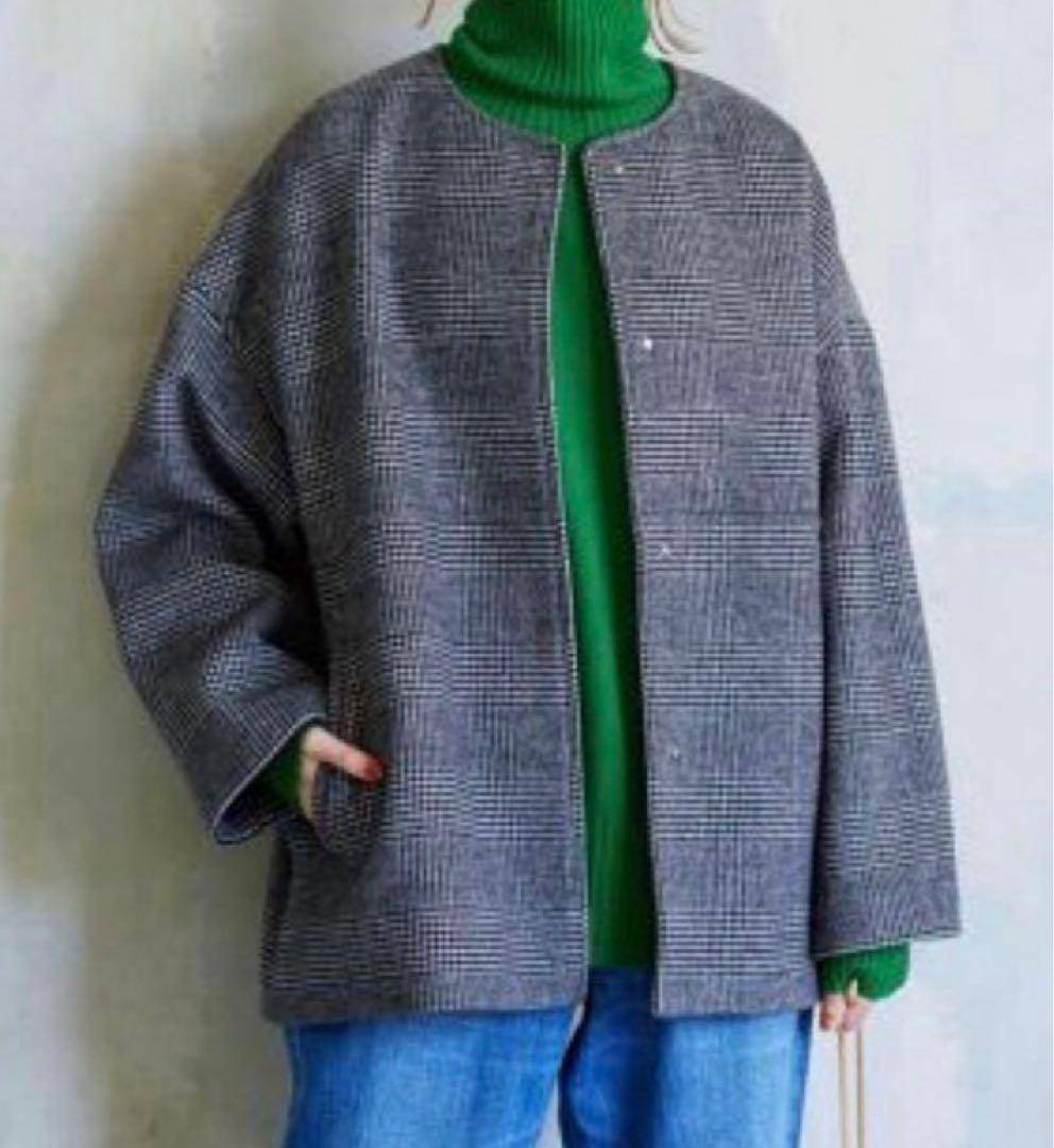 JOURNAL STANDARD スーパー140ノーカラーショートコート