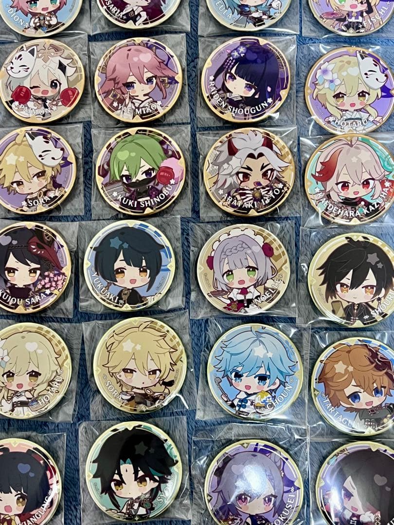 チ*ノ様 原神　スイパラ　モンド　璃月　稲妻 缶バッジ　55点コンプリートセット