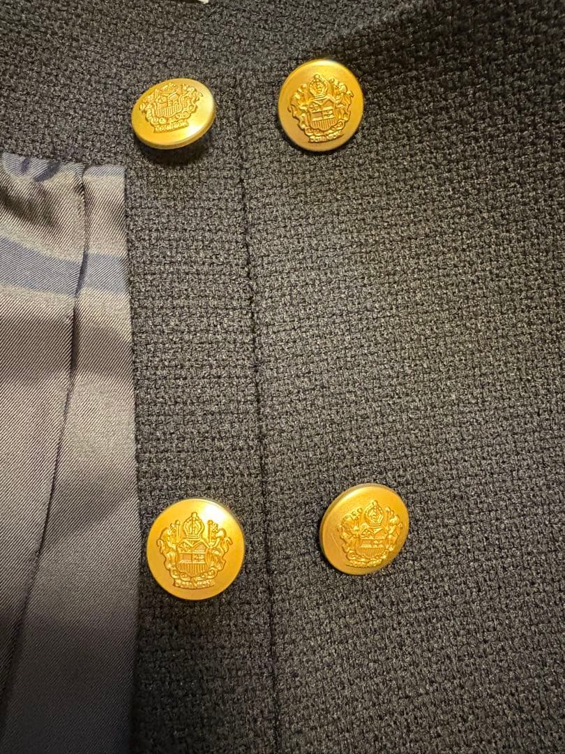 BLUELEA ブルレア　ダブルボタンツイードジャケット ブラック