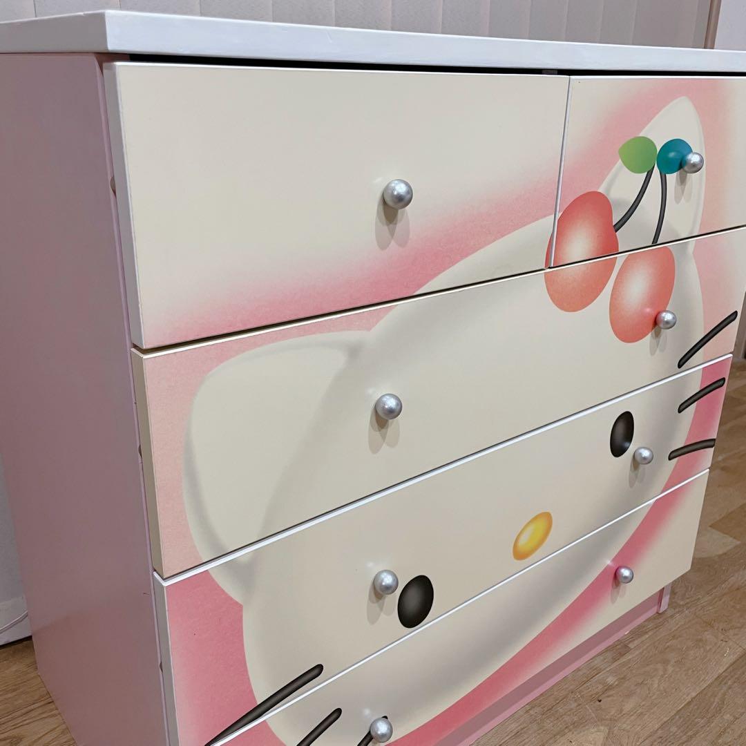 美品✨キティちゃん タンス 木製 チェスト 引き出し ハローキティ キャビネット