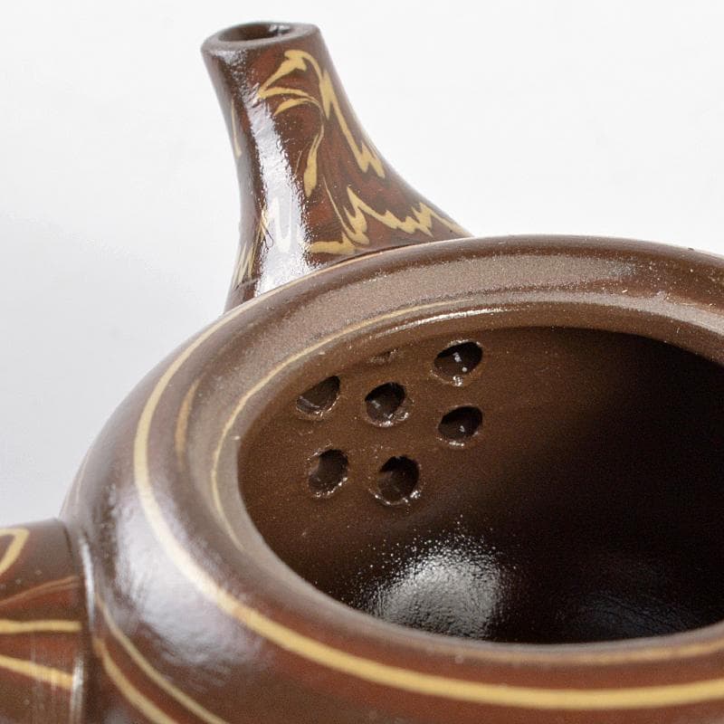 常滑　伸康焼　練込　ミニチュア茶器揃　桐箱　V　R5401