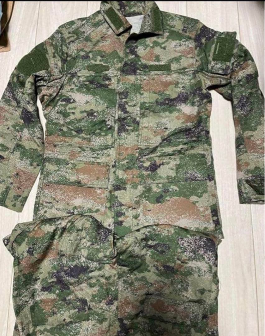 国内最安値　実物中国軍最新型21式星空迷彩戦闘服上下帽子フルセット 180