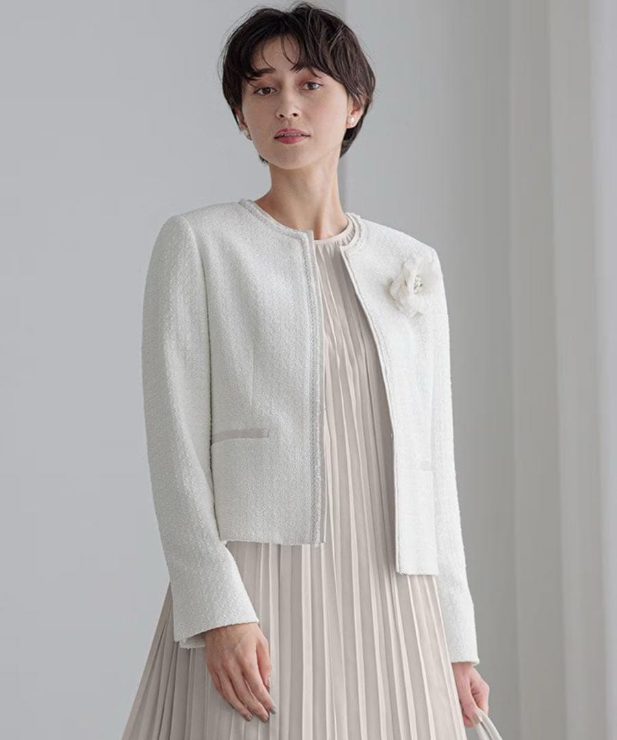 23区 新品ノーカラー ジャケット38