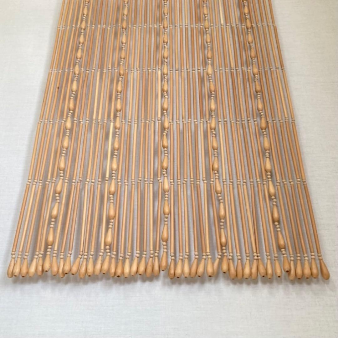 高島屋 珠のれん 玉すだれ 壁掛け ロング 大型 木製 当時物 昭和レトロ 新品