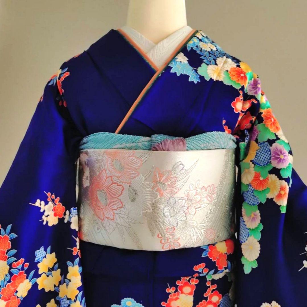 一部式　振袖用作り帯　九百プラチナ　十三参りにも　作り帯付け帯　胴巻き～95㎝