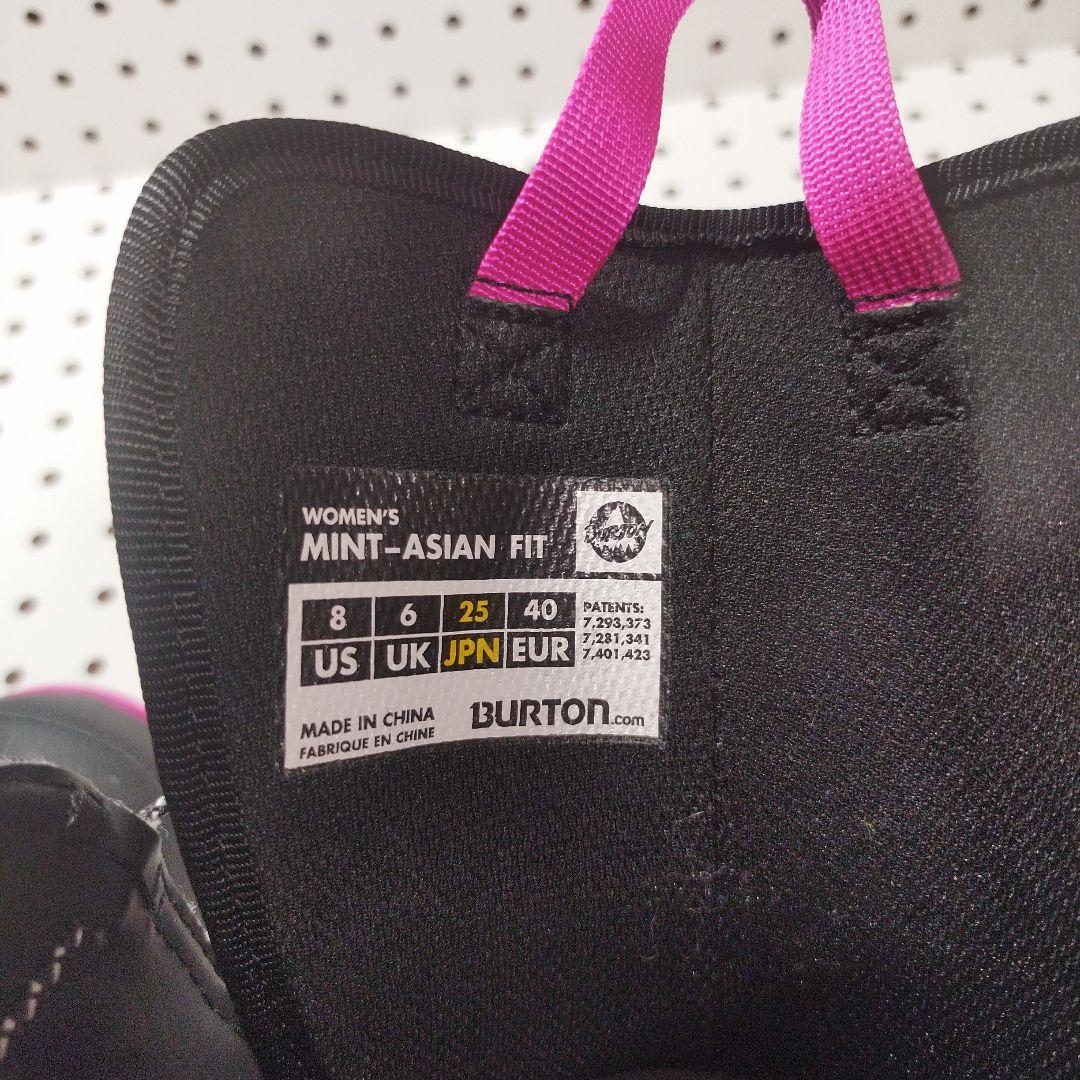 イノBURTONスノーボードブーツ ミント アジアンフィット（女性）25cm美品