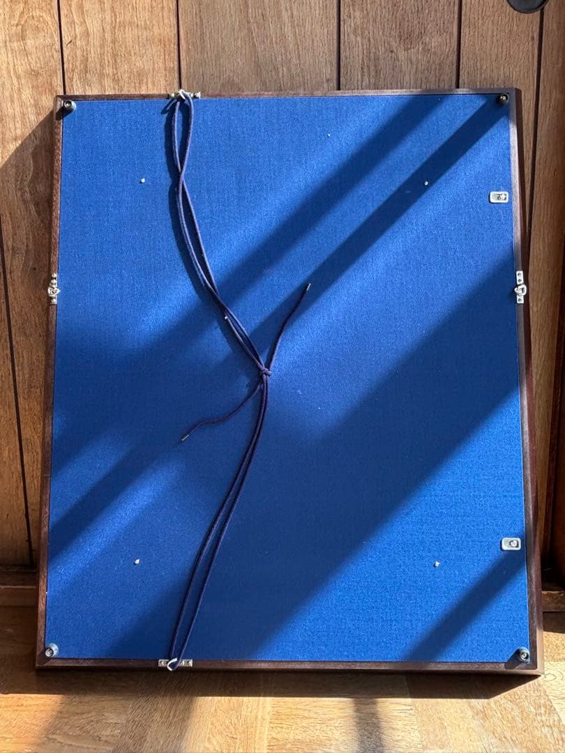 【浮かし額装】ダークブラウン 木製フレーム ガラス付き