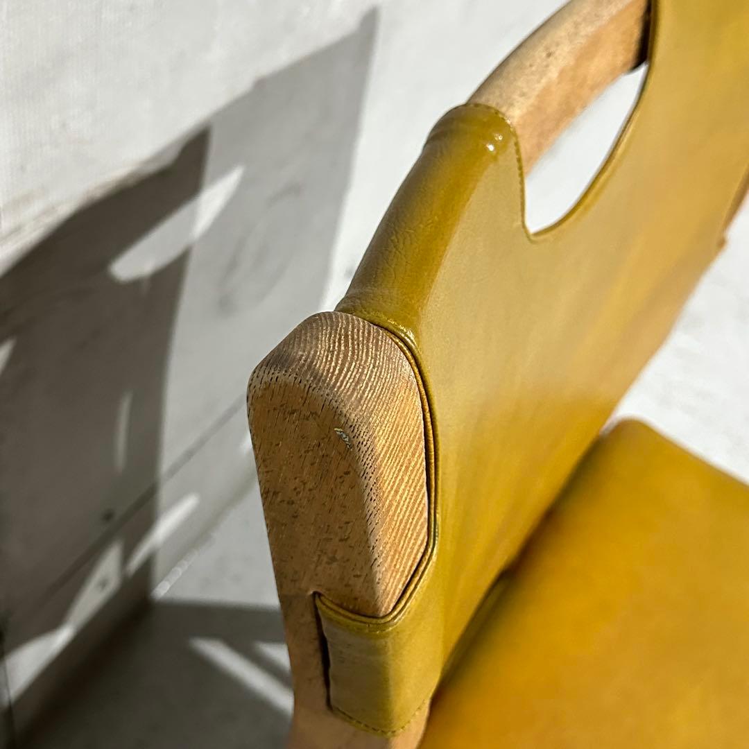 j*o様 ★80s★MARUNI マルニ木工 レザー ダイニングチェア 本革 ヴ