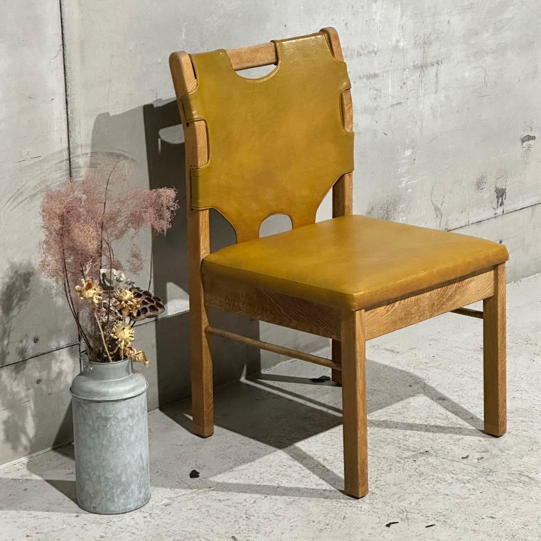j*o様 ★80s★MARUNI マルニ木工 レザー ダイニングチェア 本革 ヴ