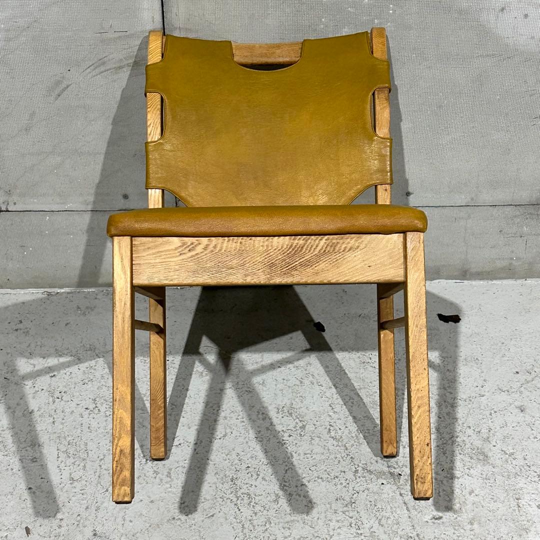j*o様 ★80s★MARUNI マルニ木工 レザー ダイニングチェア 本革 ヴ