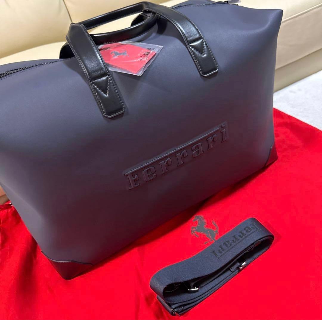 フェラーリ オフィシャル ノヴェルティ レザートレイ ボストンバッグ