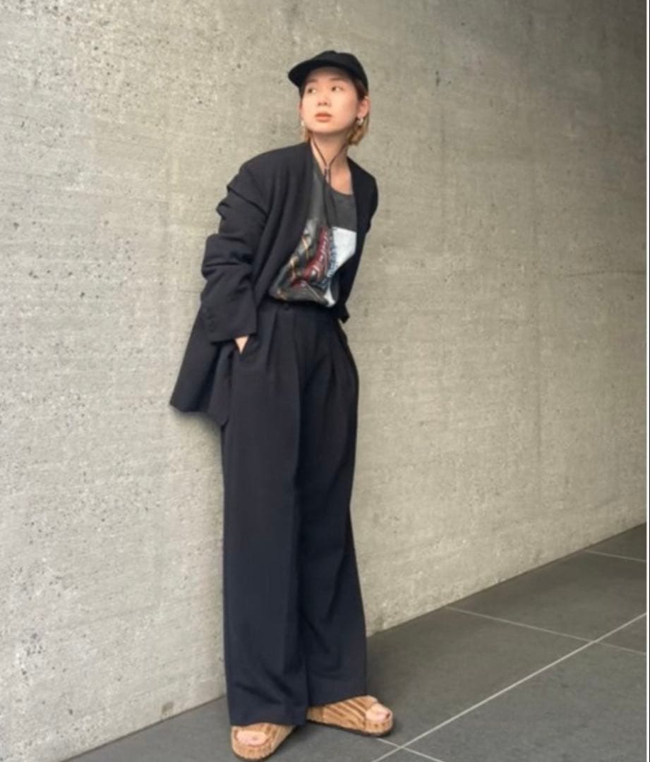 todayful★カラーレスツイルジャケット★黒★36