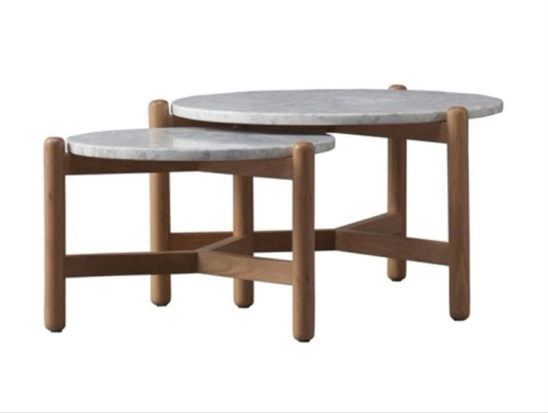 Francfrancフランフラン　大理石 円形テーブル　シフラコーヒーテーブル