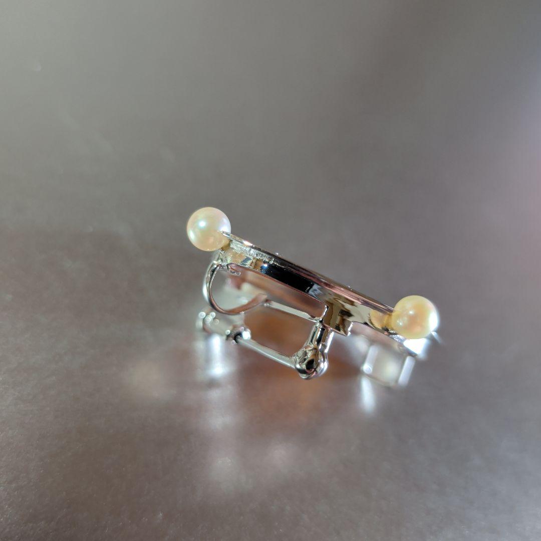 ブローチ　ペンダントトップ　2way　K18　K14　WG　シェルカメオ　真珠