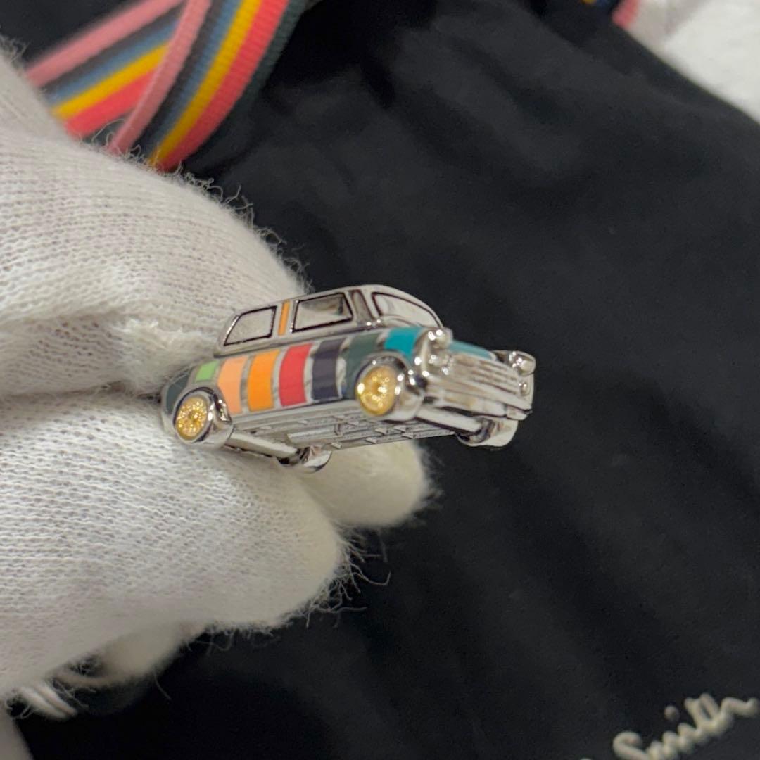 【美品】 Paul Smith ミニクーパー キーリング マルチストライプ